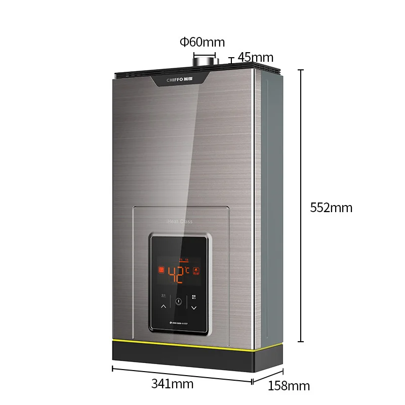 Smart Household RV Car Tankless Natural Hot Water Heater 30kW Instant Heating Oxygen-Free Copper LED Display Wall-Mounted Energy