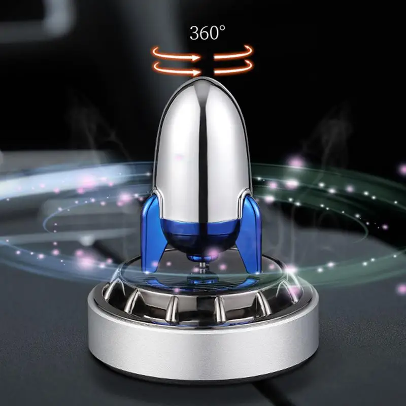 Car Oil Scent Diffuser Solar Rocket Air Purifier Aromatherapy Air Fresheners Home And Car Interior Decoration Accessories