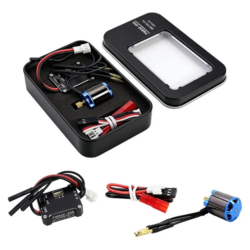 BEDW-RC Crawler 25A ESC 1212 5000KV Outer Rotor Brushless Motor Kit For 1/30 Axial SCX30 1/18 TRX4M FCX18 1/24 SCX24