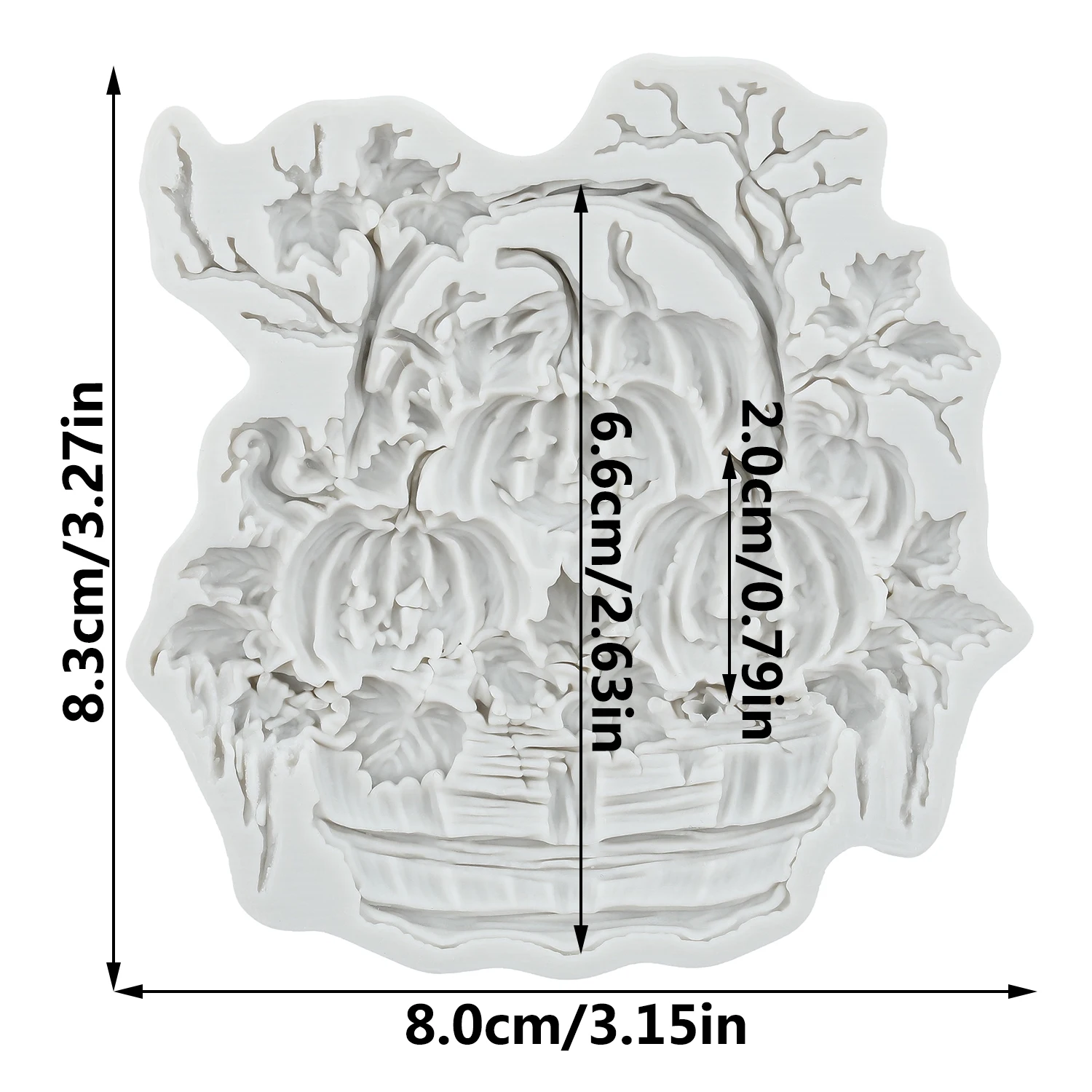Halloween Pumpkin Silicone Molds Pumpkin Basket Fondant Cake Decorating Tools Cupcake Topper Chocolate Candy Resin Mold