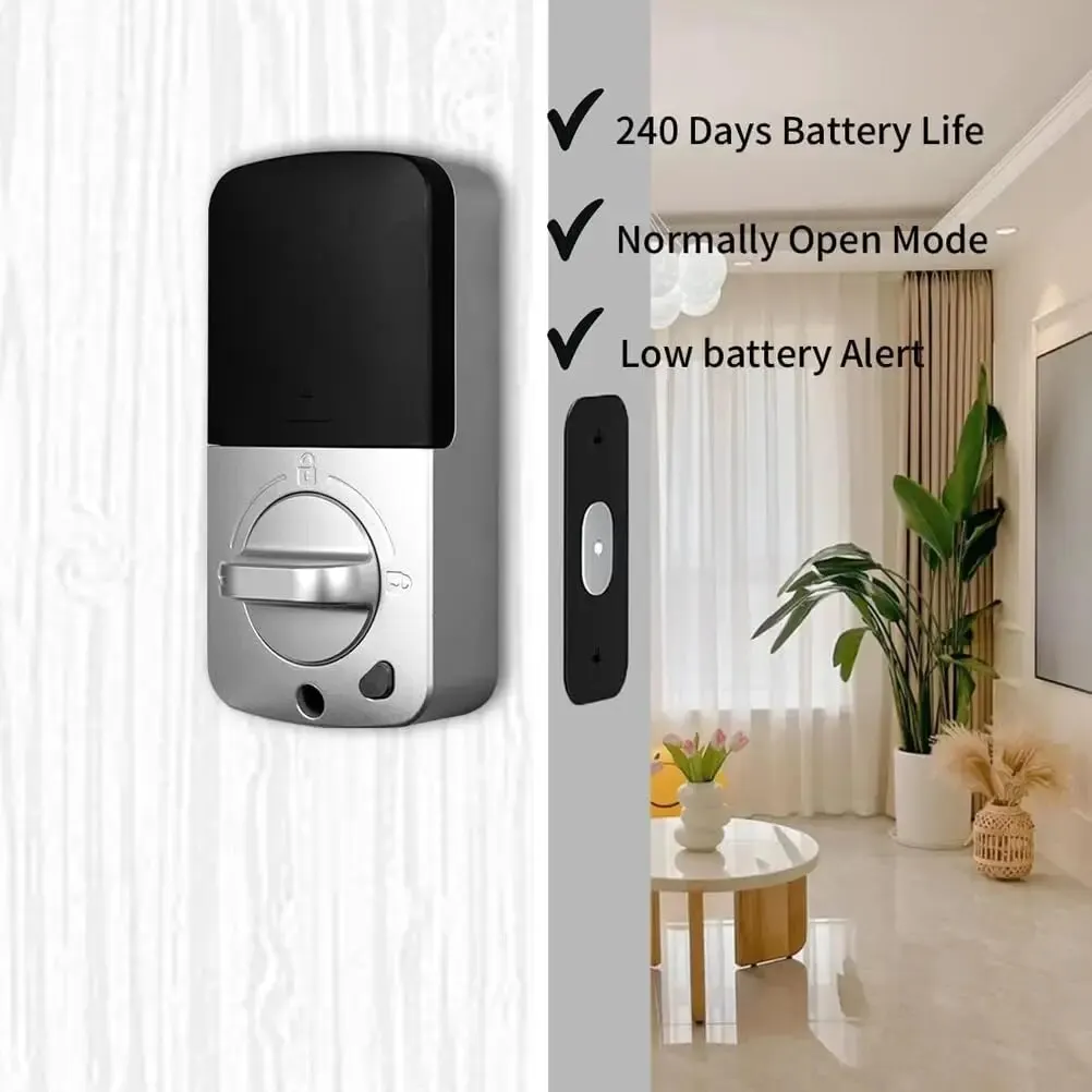 Fingerprint Door Lock, Electronic Keypad Deadbolt, Smart Locks for Front Door, Auto Lock,Anti-Peeking Password, for Home House