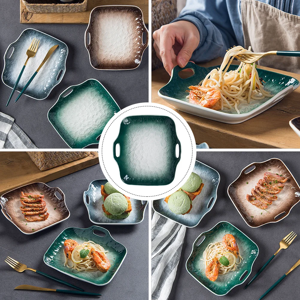 

Ceramic Dinner Plate Food Serving Tray Japanese Sushi Fruit Pasta Tableware Western Kitchen Platter Lunch