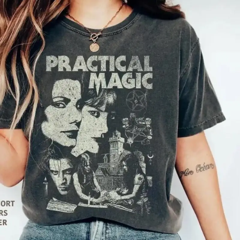 Practical Magic Vintage  T shirt Dark Heather ColoT AN51323