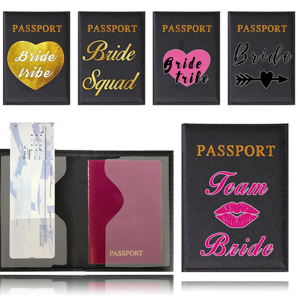 

Passport Holder Bride Pattern Ticket Passport Covers Travel Passport Protective Cover ID Credit Card Holder Travel Accessories