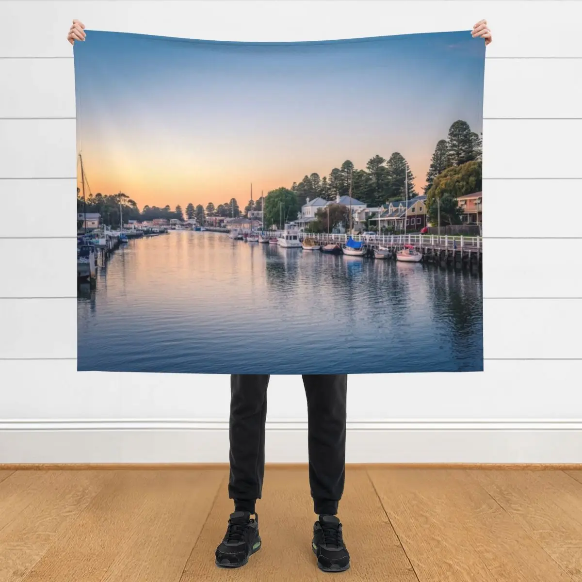 

Port Fairy Sunrise Throw Blanket cosplay anime Picnic Hairys Blankets