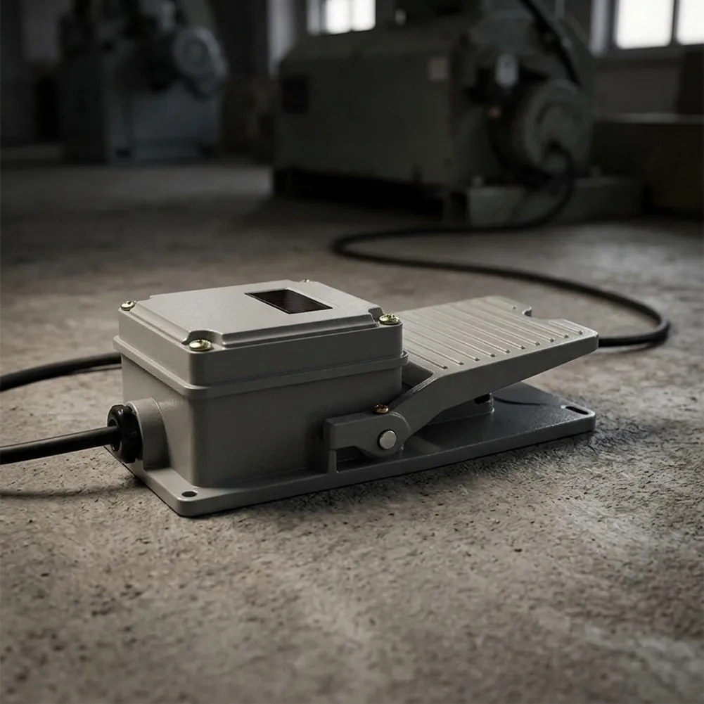 LT-3 Momentary Foot Switch 380V 15A Aluminum Alloy Pedal With Guard For Industrial Machine Tool Control Equipment