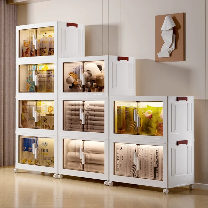 

Многоэтажный шкаф для хранения, органайзер с двойной дверью, коробки, детская игрушка, одежда, шкаф для хранения на кухне и гостиной