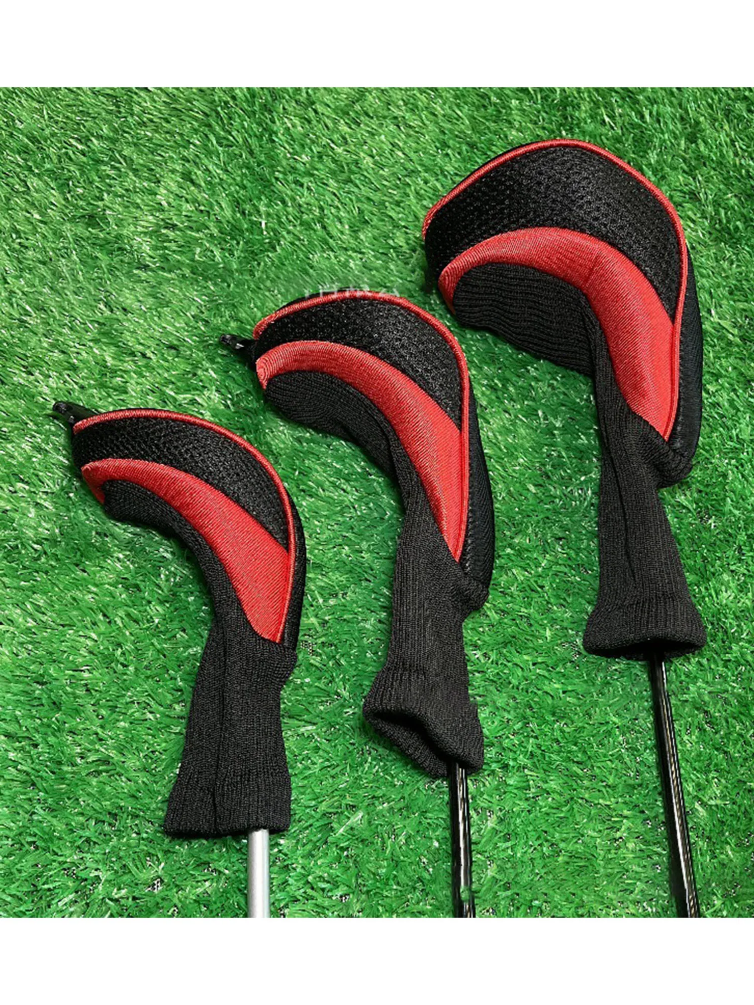 3Pcs/Set Golf Club Head Covers Driver Mesh Headcovers Golfer Accessories for Golfing