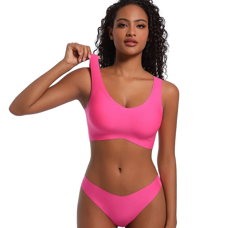 High stretch seamless underwear, large size without steel rims, comfortable and relaxing vest style sports bra