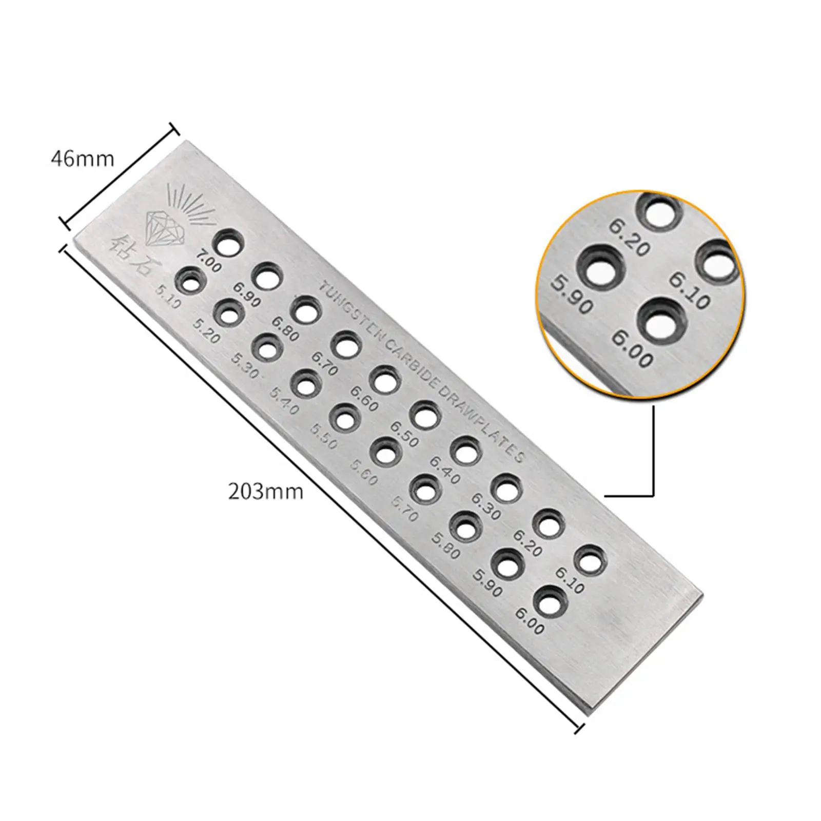 Wire Drawplate Portable Wire Draw Jewelry Making Repair Tools Excellent Workmanship Smoothness Performance Copper Wires