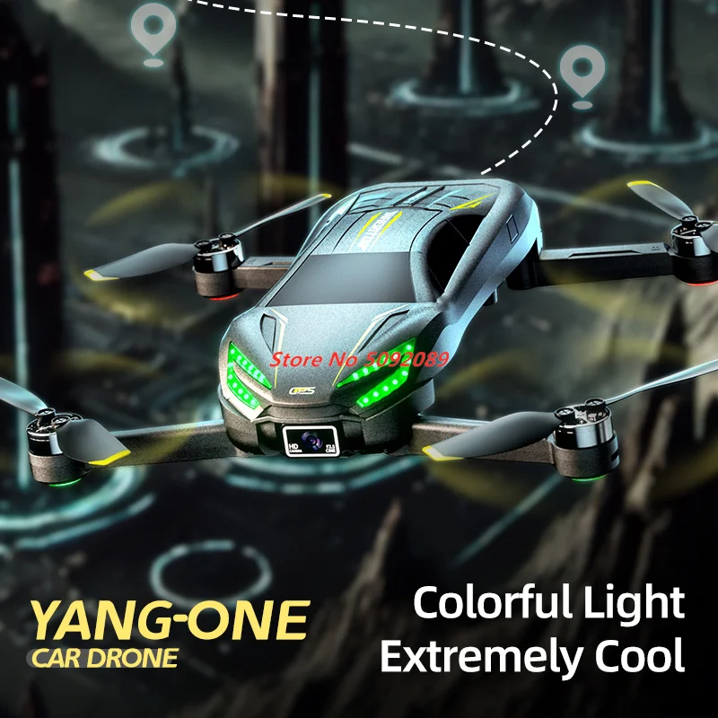 

WIFI FPV Car Drone Brushless With Lights Kids Toys Adjustment Remote Control Optical Flow Quadcopter Drone Car Aircraft Gifts