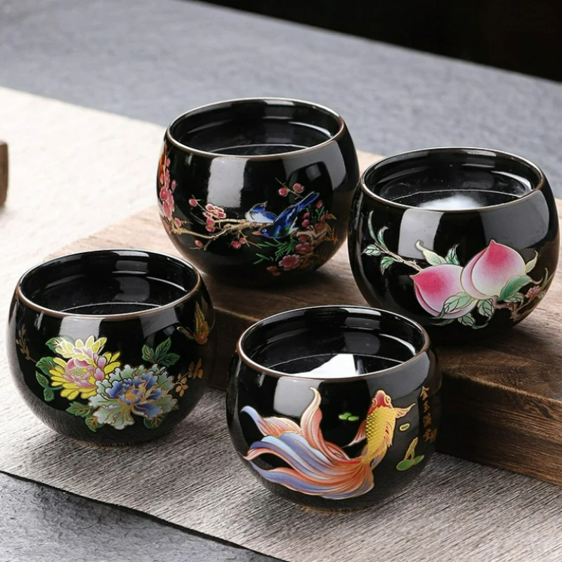 

Vintage Ceramic Color-changing Teacup Chinese Style Creative Heat-resistant Beverage Tea Sets Kung Fu Teaware Tea Cups New