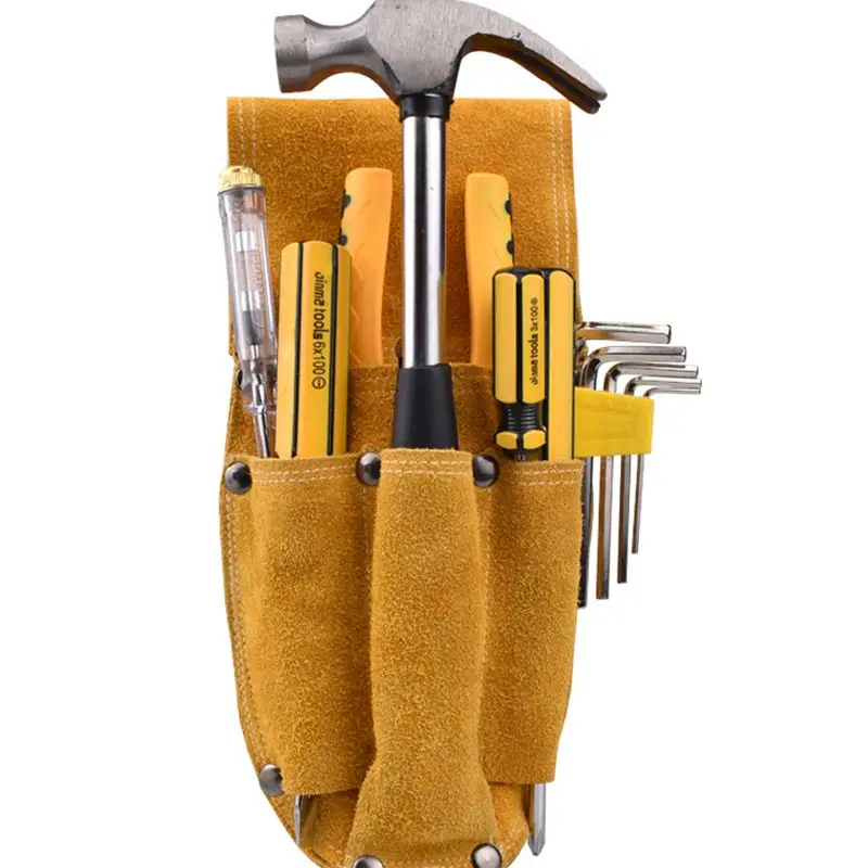 Durevole carpentiere in pelle elettricista strumento marsupio marsupio pinze cacciavite custodia porta attrezzi borse portaoggetti portatili