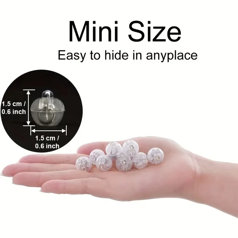 أضواء مستديرة مضيئة إلكترونية LED، أضواء كروية مستديرة صغيرة لامعة ملونة، أضواء بالون مصنوعة يدويًا، مضيئة للزينة #5