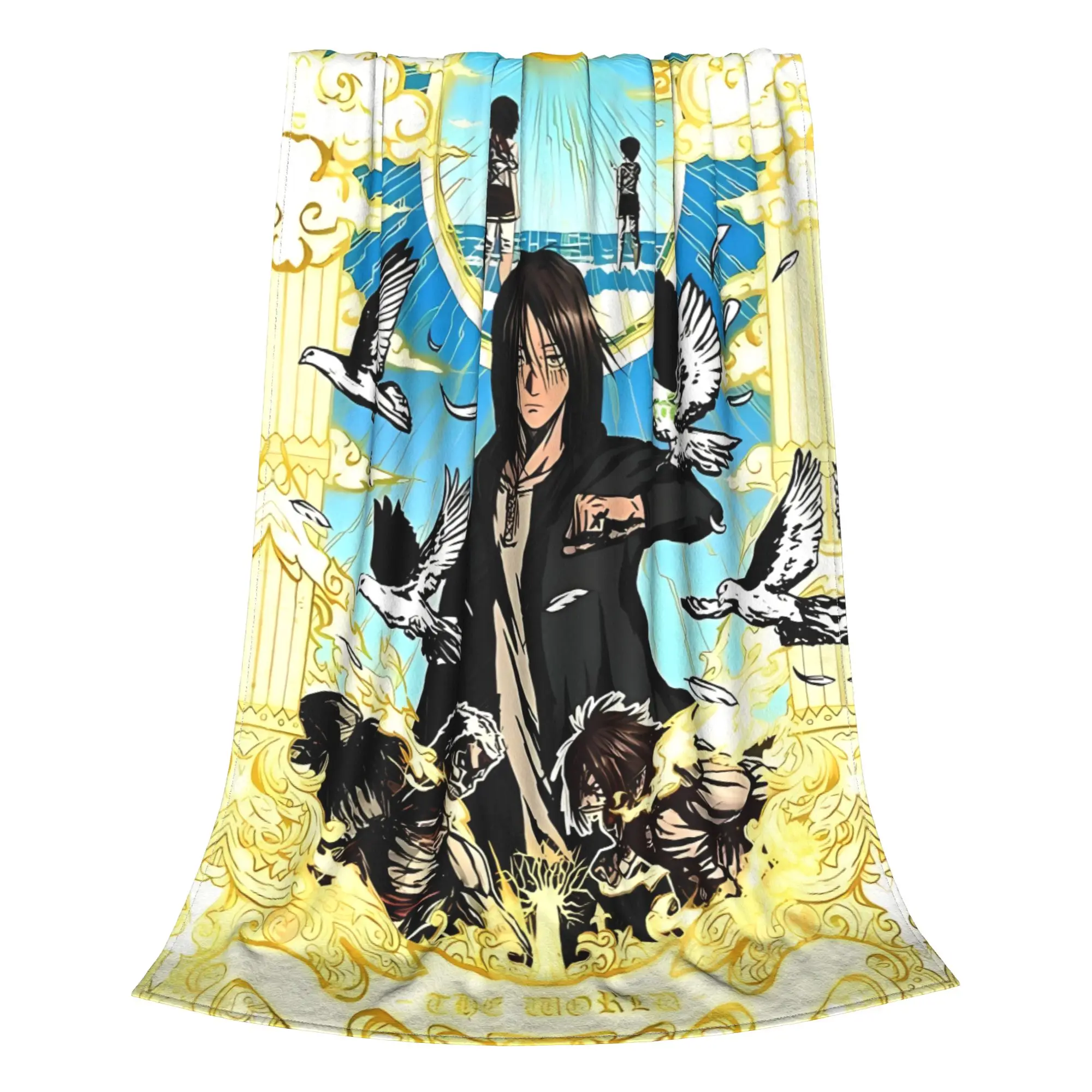 1PC Home Cute Room Decor The World Blanket Throw Blanket aAttack on Titan Novelty Warm Blanket All Season