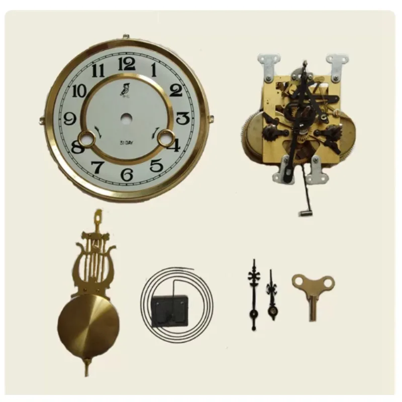 Retro Mechanical Clock Parts Pendulum Wall Clock Accessories for DIY Hand Assembly and Clock Repair Replacement