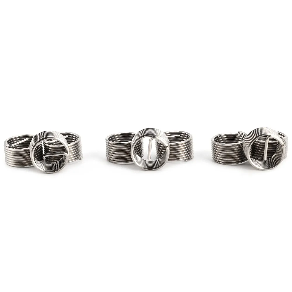 10pcs Durable Thread Repair Insert Kit Precision Sturdy Coiled Threaded Insert Male Female Reducing Nut Automotive Repair