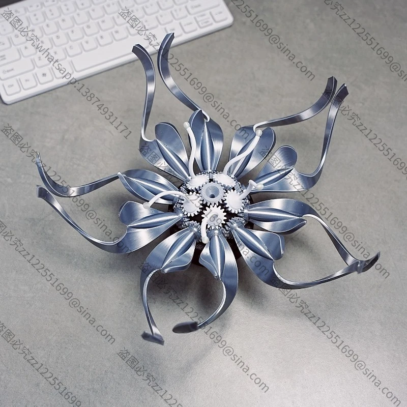 Applicable To Gallery Modern Aesthetics Visual Art Immortal Flower RGB Light Strip, Wall Hanging Mechanical Flower Ornament