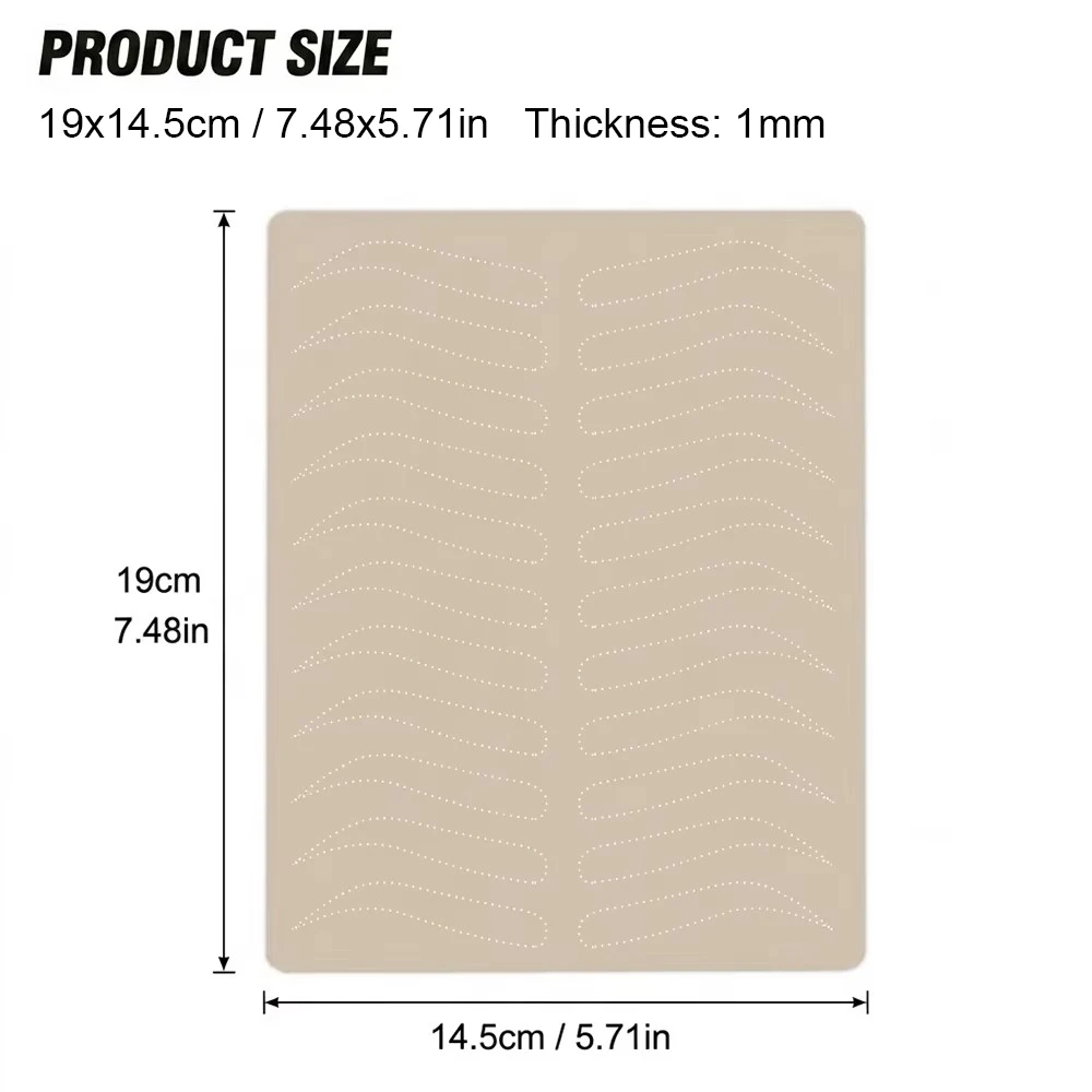 1/3/10/20/30Pcs Microblading Eyebrow Practice Skin Silicone Tattoo Fake Skin Double Sided Permanent Makeup PMU Training Supplies