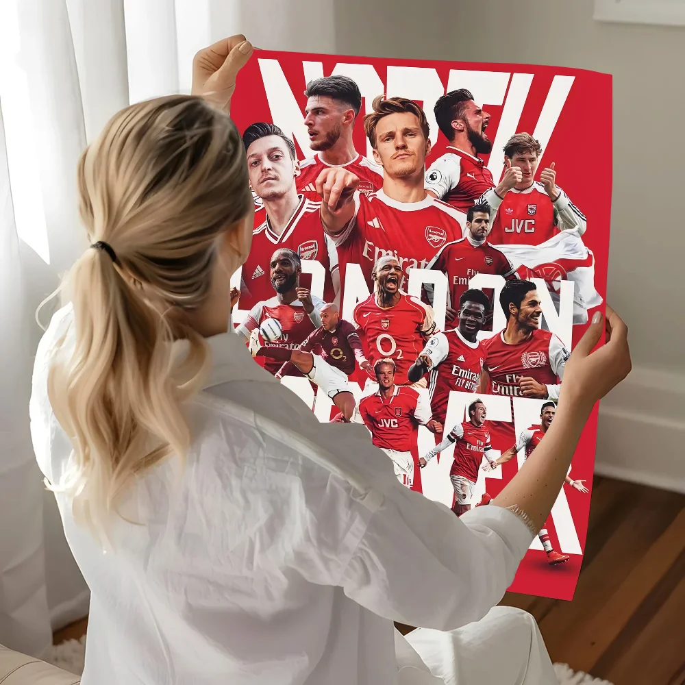 A-Arsenal FC فيلم لزجة الملصقات الرجعية كرافت ورقة ملصق DIY غرفة بار مقهى الجمالية الفن طلاء جدران #6