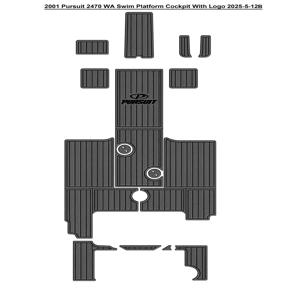 

2001 Pursuit 2470 WA Swim Platform Cockpit Pad Boat EVA Foam Faux Teak Floor Mat SeaDek Gatorstep Style Self Adhesive SNP9G6MD