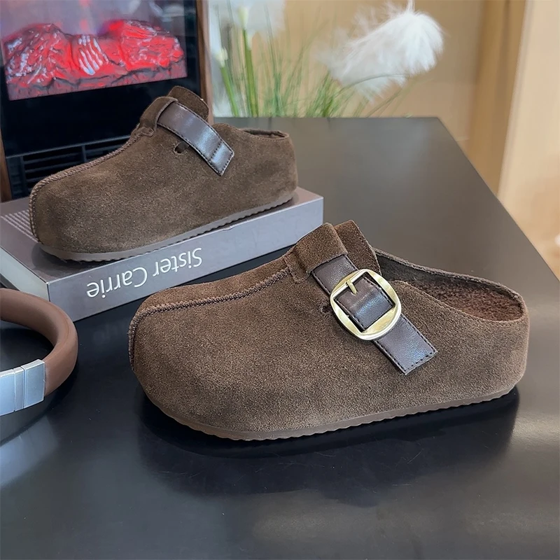 

Mules Shoes Women Flats Platform Fur Slippers Trend Sneaker 2025 Winter New Slingback Sport Walking Shoes Comfort Flip Flops