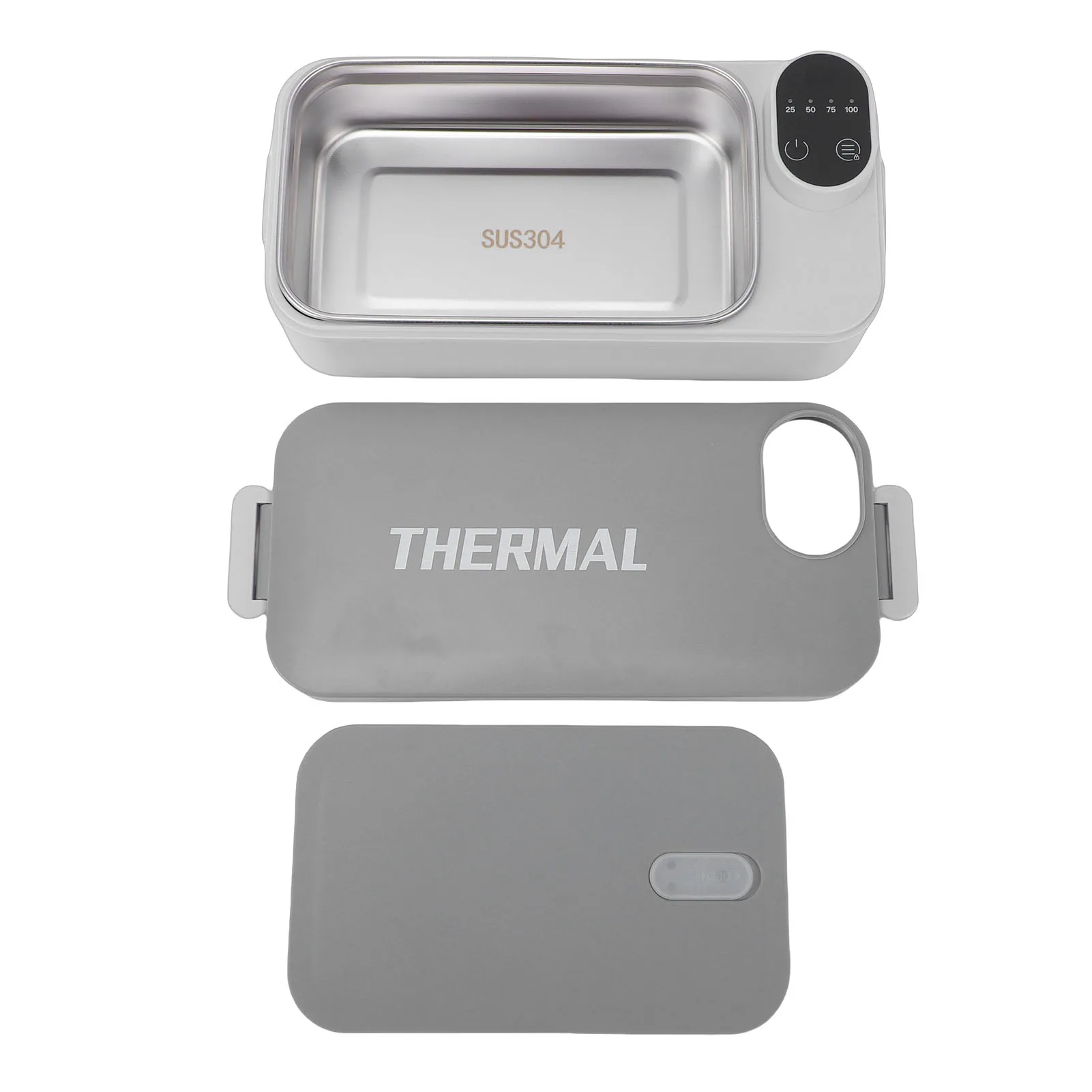 Heated Lunch Box Portable Electric Food Warmer 304 Stainless Steel Lunch Box Food Heater Office Car Travel Supplies