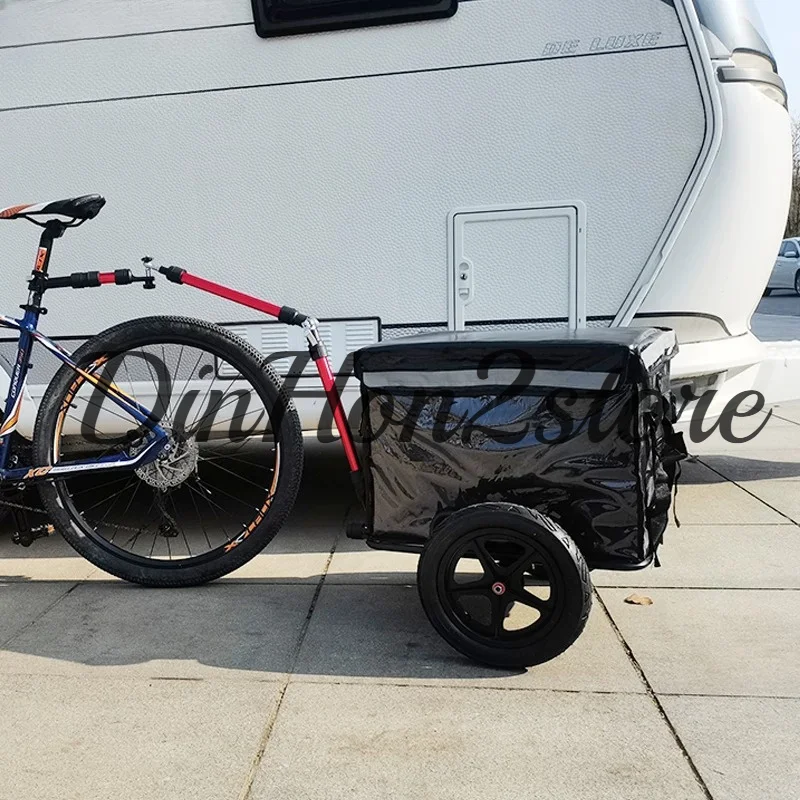 Bicycle Trailer Mountain Bike Inflatable Wheel Aluminum Alloy Quick Release Electric Vehicle Rear Hanger Trailer
