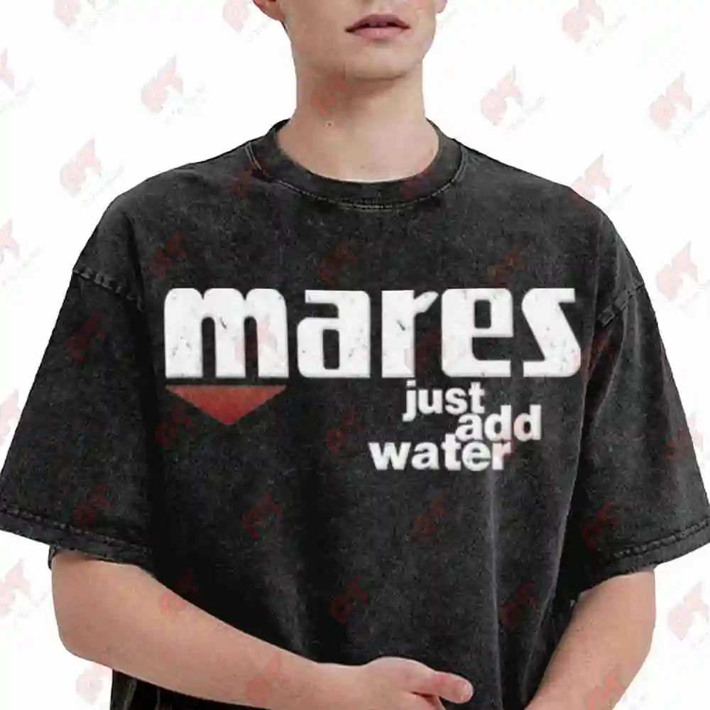 Mares Just Add Water Vintage Washed Tee Pure Cotton T-Shirt