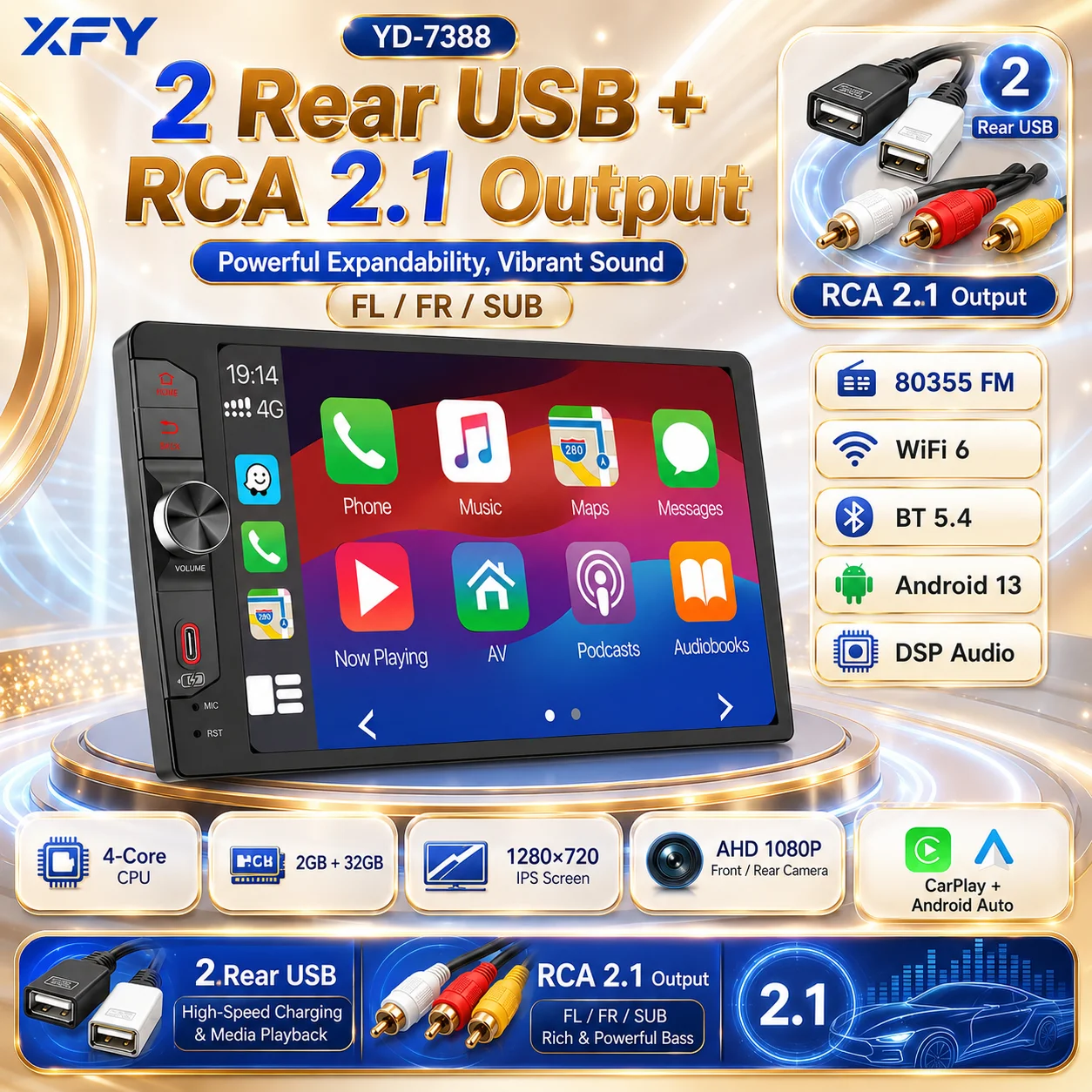 2Din Universal 9/10 inch Android 10 Car Radio Autoradio Android Car Radio GPS Central Multimedia Smart Car Stere Androidauto NEW