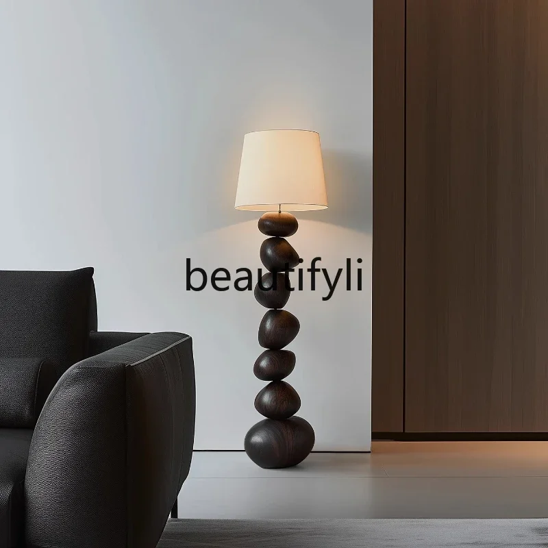 

Minimalist Modern Creative Solid Wood Floor Standing Model Room Homestay Living Room Sofa Side Standing Atmosphere