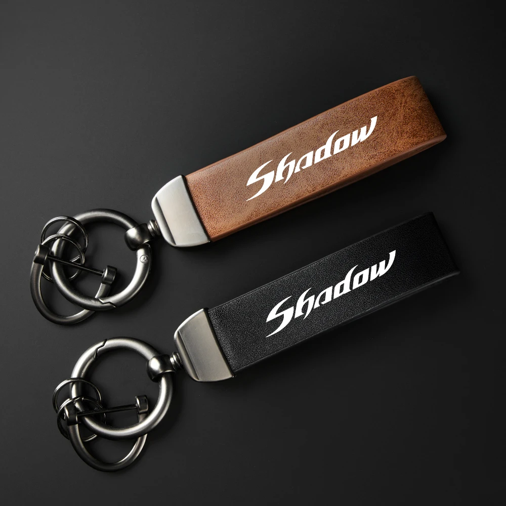 

High-Grade leather Motorcycle Keychain Holder Keyring For Honda Shadow VT 400 600 750 1100 Accessories