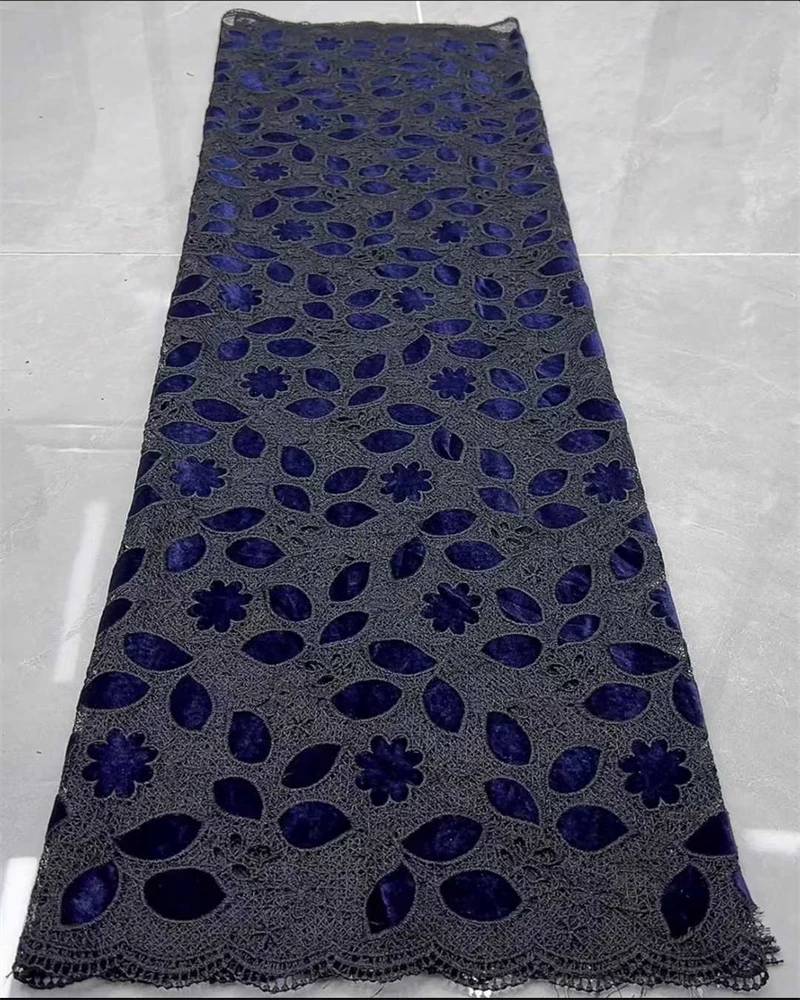 Tela de encaje guipur de terciopelo de primera calidad, bordado calado de alta calidad, tela preciosa exclusiva súper exuberante para proyectos de moda