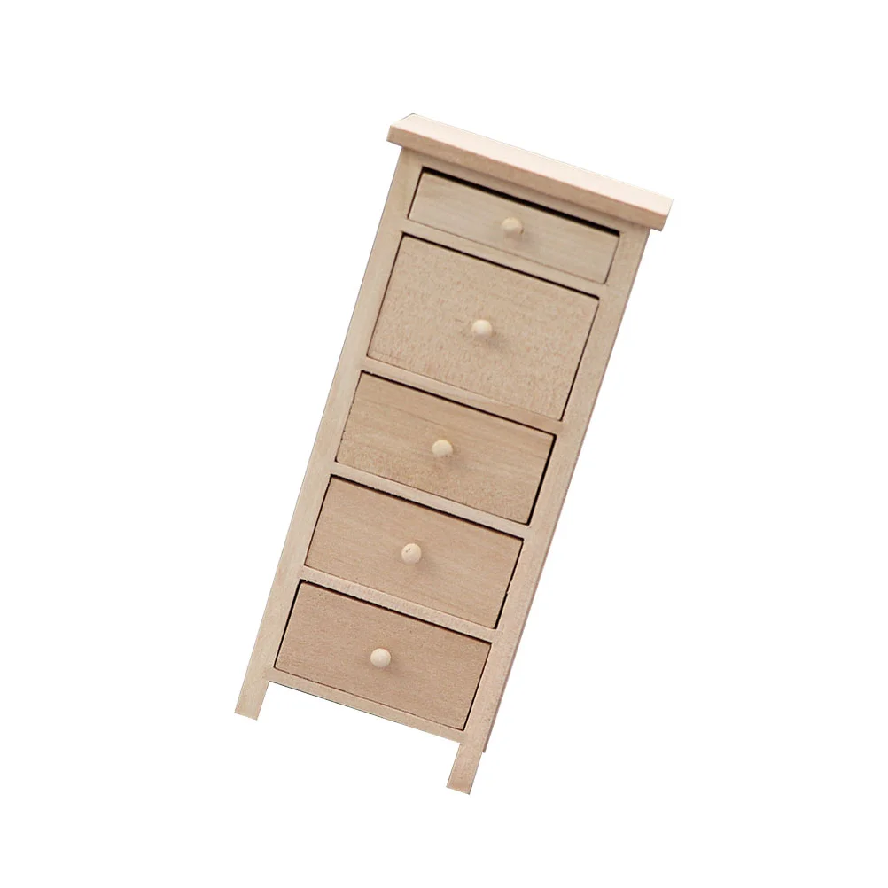 Mini cómoda para casa, modelos de microescena, adorno de muebles, decoración pequeña de madera