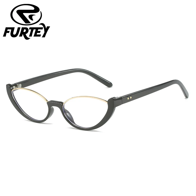 

Personality Oval Anti Blue Rays Radiation Blocking Glasses for Women Flat Mirror Eyeglasses Eye Protection Cat Eye Glasses