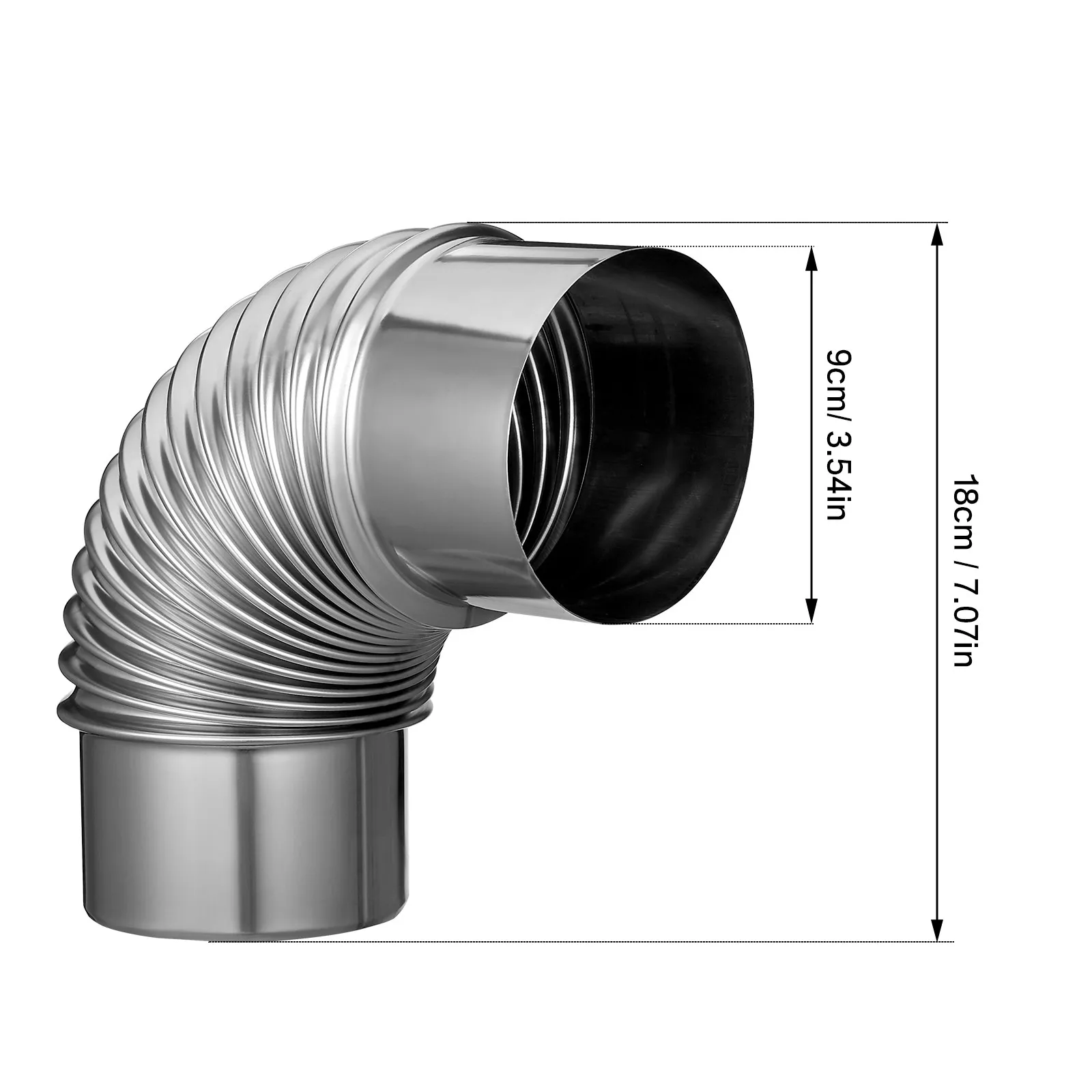 Stainless Steel Chimney Pipe Flue Exhaust Vent Duct Halloween Christmas New Year Heat Resistant Metal Construction