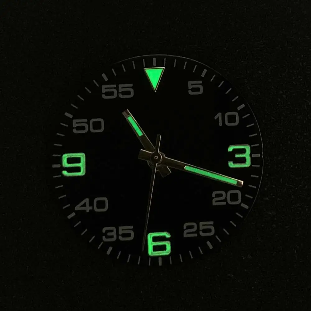 29mm Watch Dial + Watch Hands Green Luminous Watches Accessories Set Repair Parts Fit 8215/ 8200 and 2813 Mechanical Movement