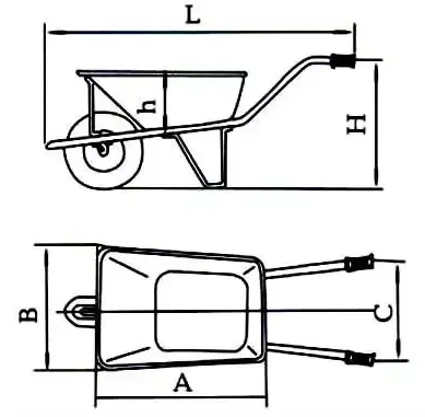 Garden Building Concrete Heavy Duty Loading Weight Construction Hot Sale Metal Tray EPB4024A Wheelbarrow For Sale