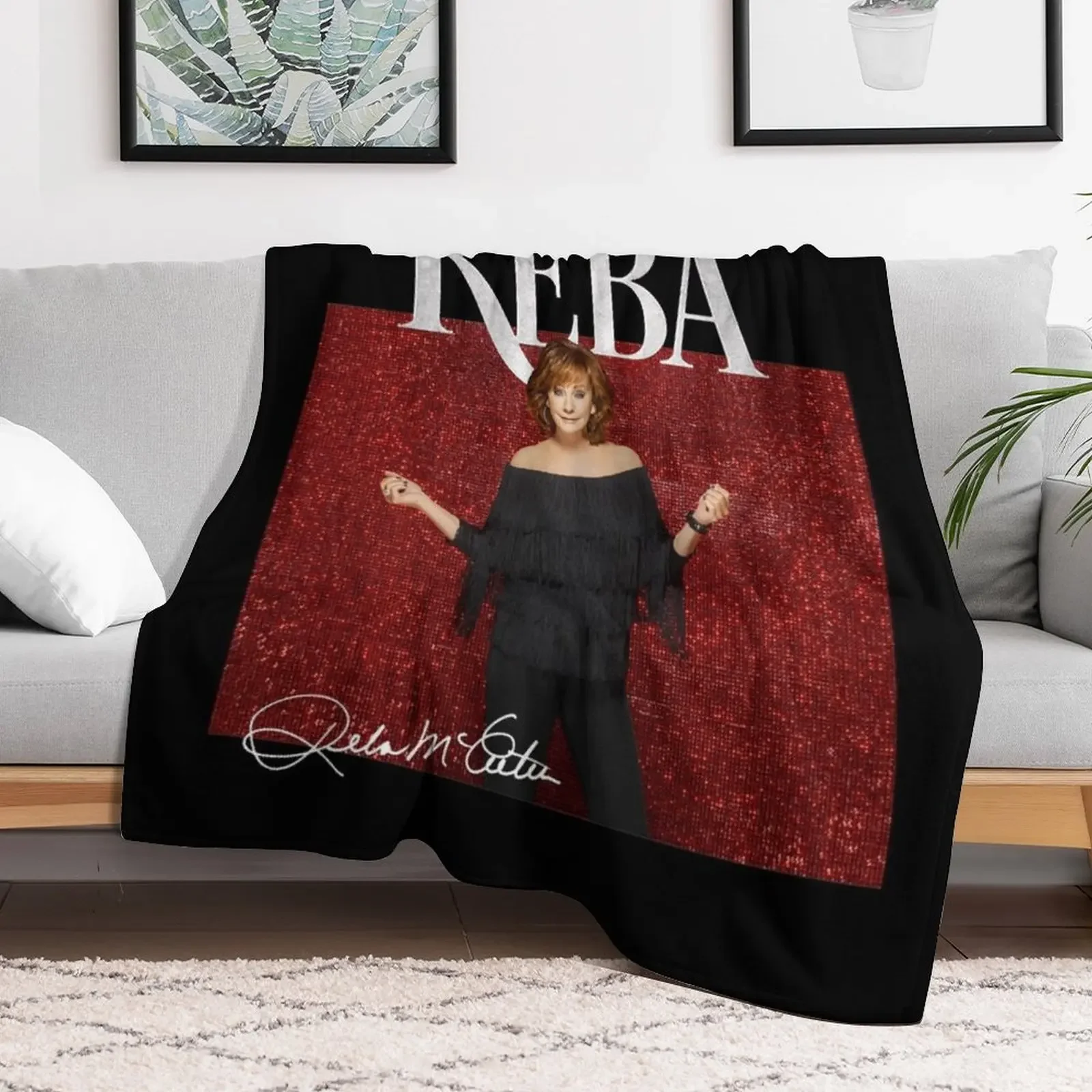 Reba Live in Concert 2022 with Signature Throw Blanket Ultra Plush Cozy Blanket for Napping Sleeping
