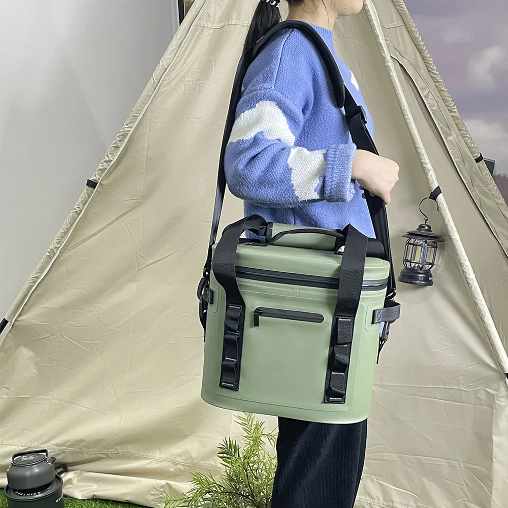 مخصص معزول 8l مقاوم للماء حقيبة للحفاظ على البرودة الناعمة التخييم يحافظ على بارد ودافئ 72 ساعة مع 5 طبقات صندوق معزول عازل #6