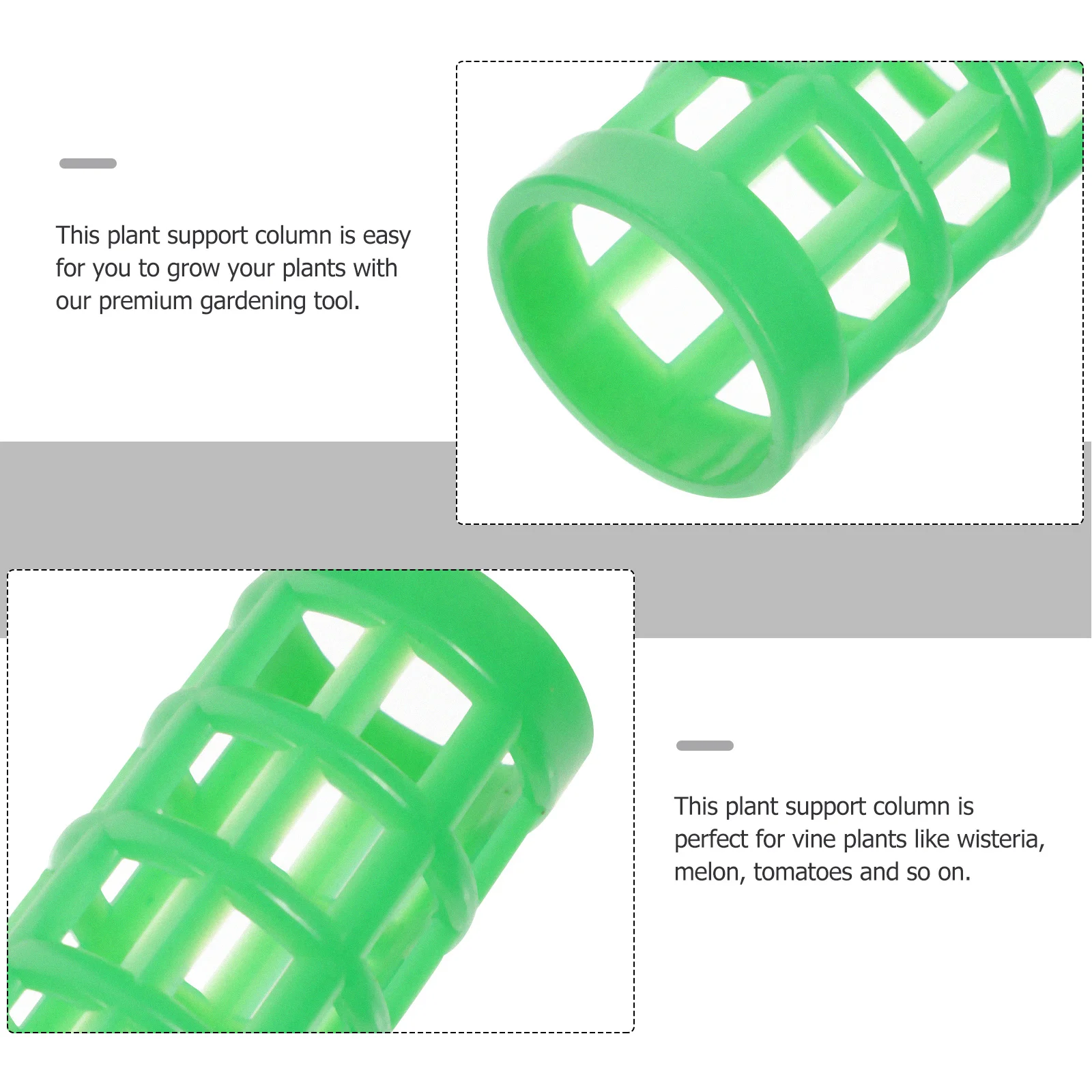 

2Pcs Plastic Moss Pole Plant Climbing Column Stackable Support Garden Tool for Vine Climbing Plants Cucumbers Tomatoes