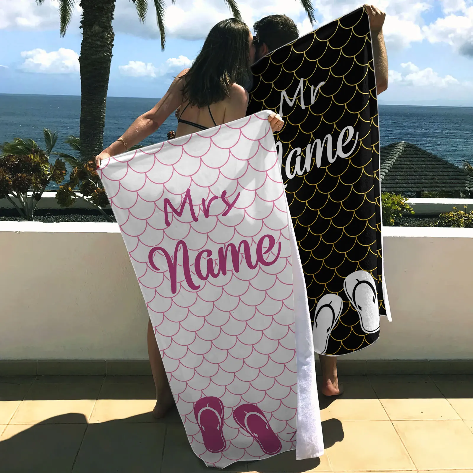 

Personalized Name Beach Towel Microfiber Shoes Style beach Towel Bath Towel Beach Towel Shoes