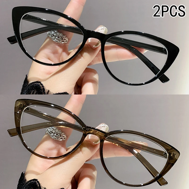 VABON 2PCS Cat-eye Reading Glasses Anti-Blue Light 6115