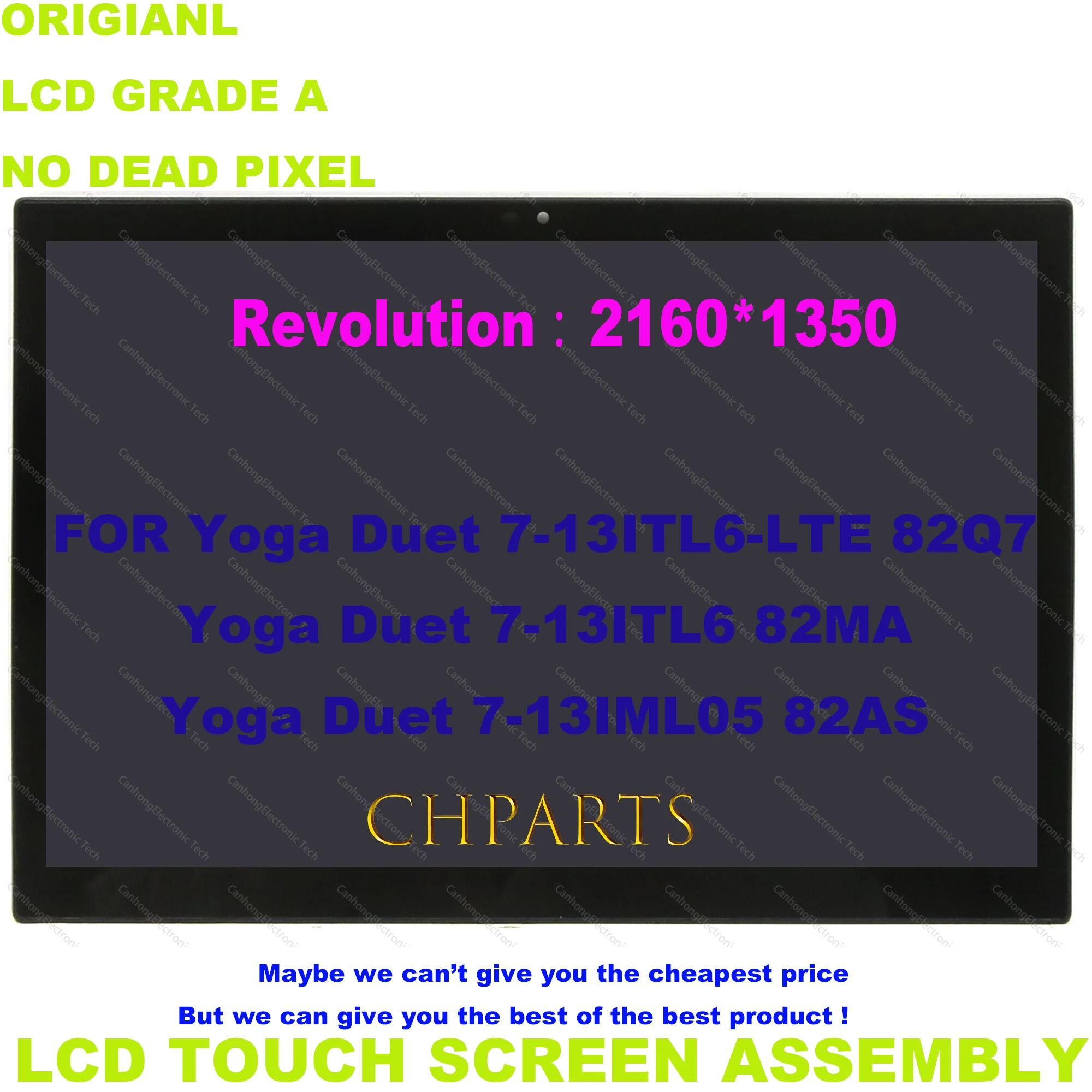 For Lenovo Yoga Duet 7 13ITL6-LTE 82Q7 ITL6 82MA IML05 82AS Tab 13 YT-K606F YT-K606M Tablet LCD Touch Screen Assembly Display