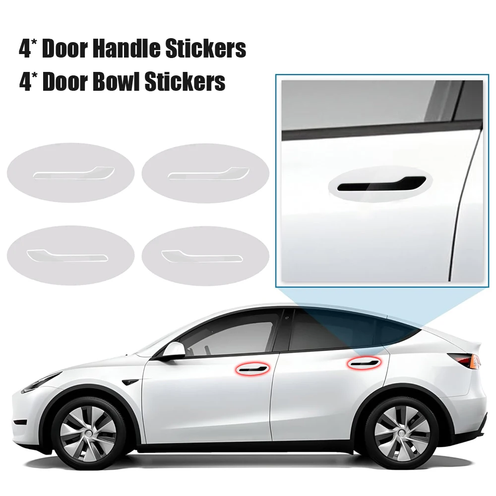 

Car Door Handle Scratch Protector Paint Protective TPU Film Car Auto Clothing Accessories for Tesla Model 3 Model Y 2017-2023