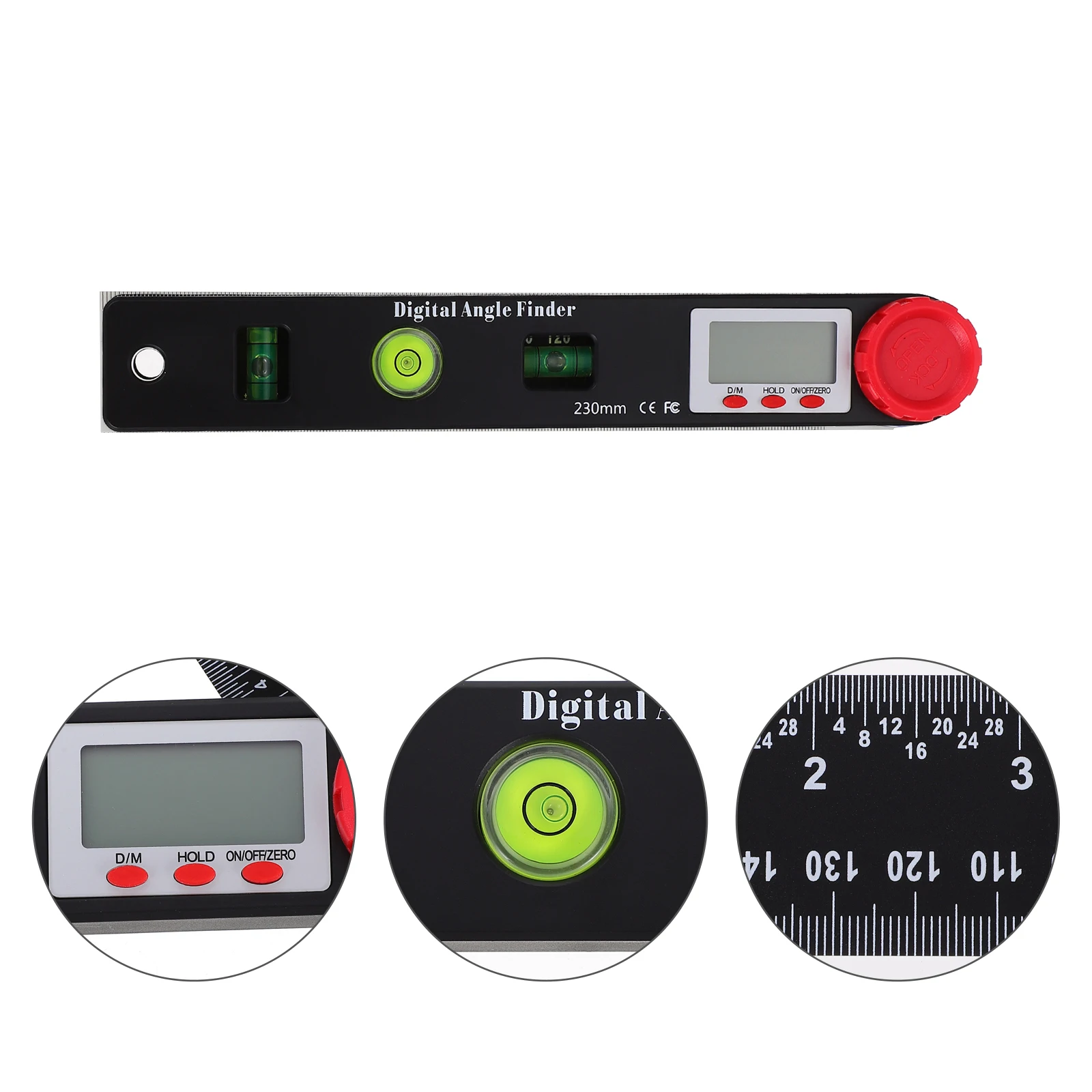 

Digital Angle Ruler Plastic Vernier Caliper Protractor Number Gauge Lightweight Lock Button Wear Resistant Home Use