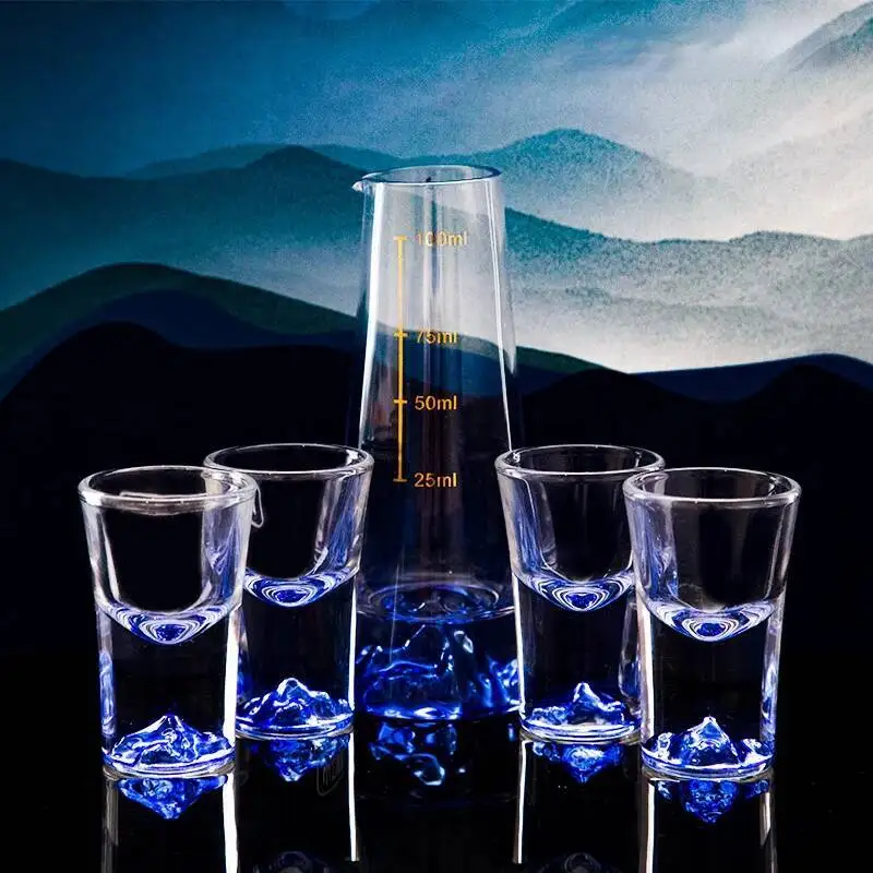 

Набор бокалов Klein Blue Mountain Crystal Shot, набор бокалов для вина в японском стиле, 1 шт., графин, 4-стрелочная чашка, набор бокалов для водки, духов