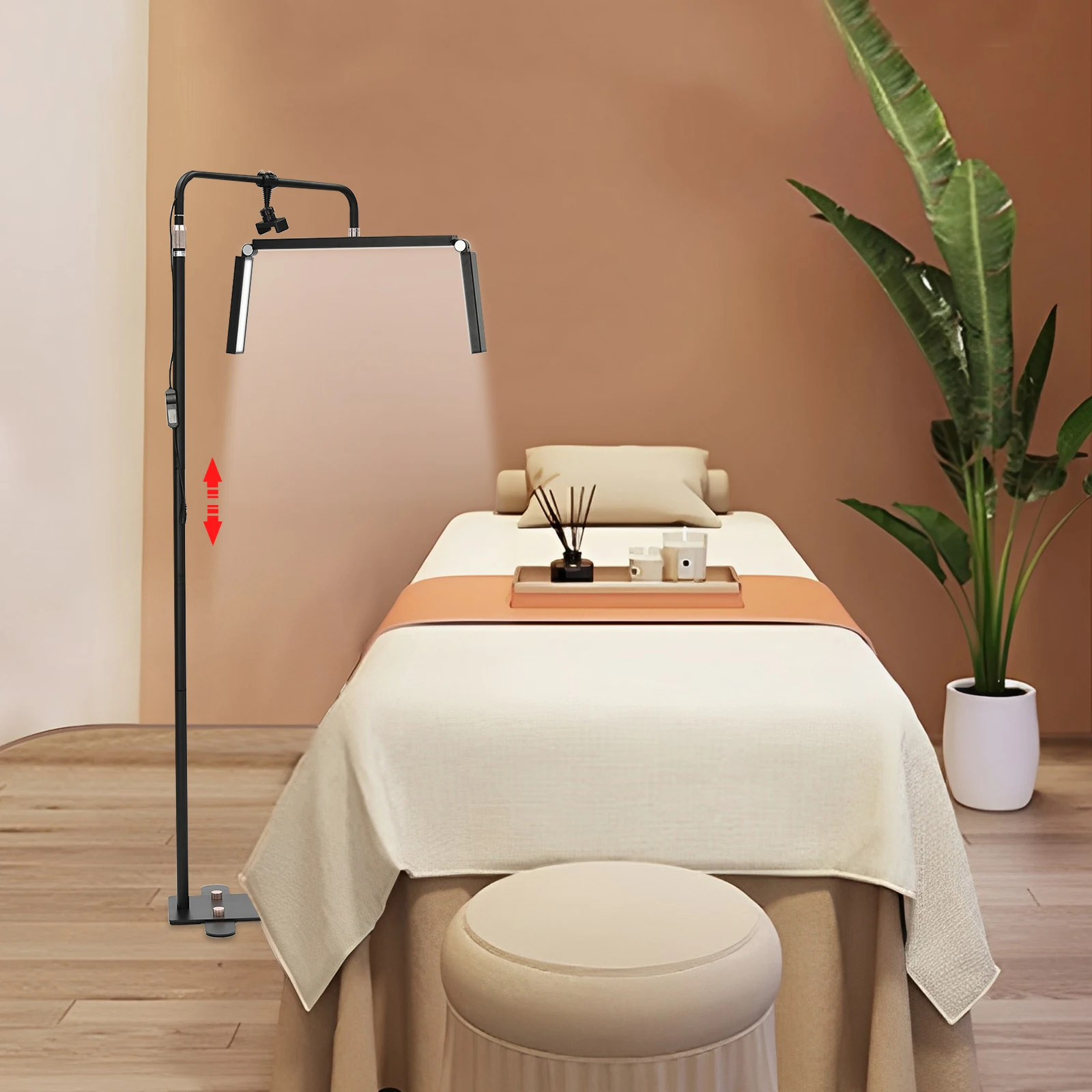 [Lash Light] Half Moon Lash Light - Aluminum Iron Build - for Eyelash Extensions Salon SPA - Adjustable Light Phone Holder