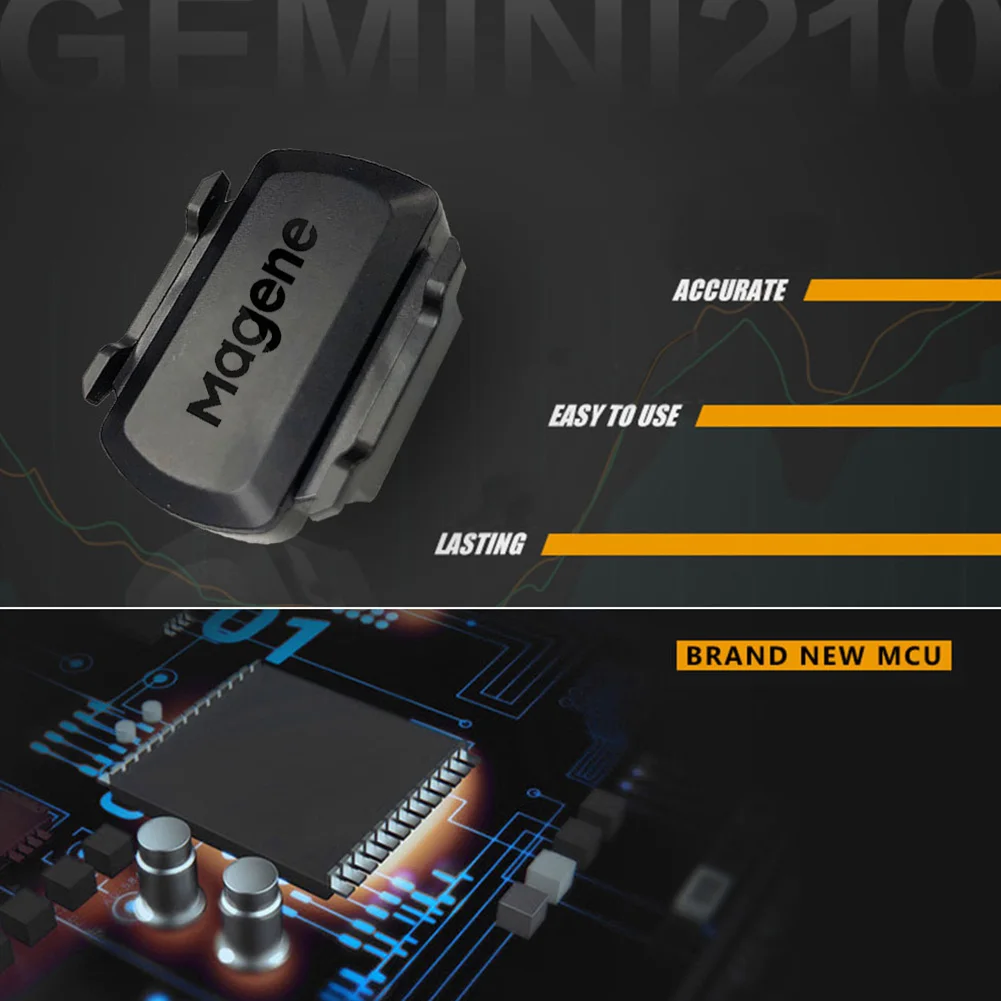 2 حزمة MAGENE مستشعر إيقاع السرعة مستشعر مزدوج عداد السرعة أجهزة استشعار سرعة الدراجة ملحقات الإسكان الواقية