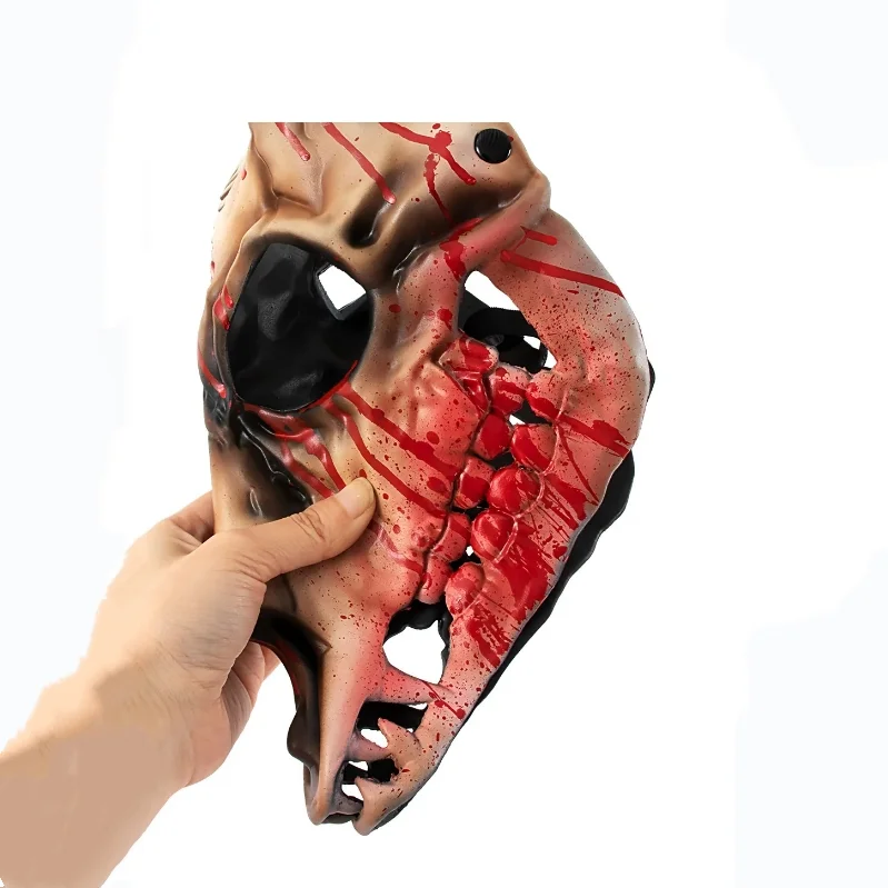 أقنعة قرون تأثيري الحيوان Bighorn الأغنام البغل الغزلان العظام قرن الوعل هالوين خوذة حفلة أقنعة غريبة مخيف حفلة تنكرية الدعائم #6